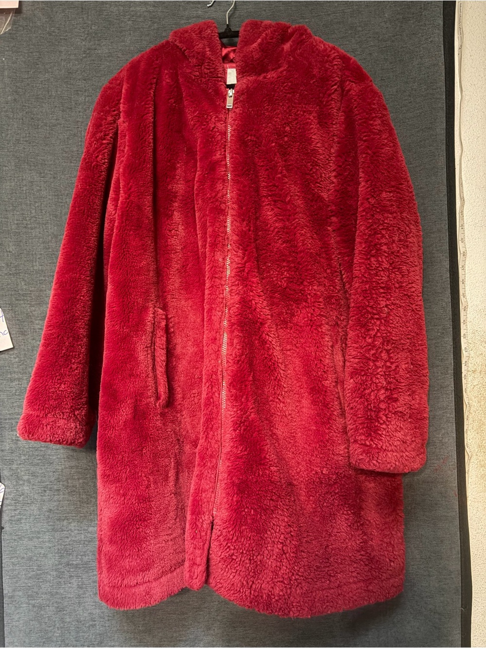 Urban Republic Plush Red Hooded Teddy Coat